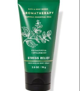 Bath and Body Works Travel Size Body Care - 2.5 Oz 24 Hour Moisture Body Cream - Many Scents! (Stress Relief - Eucalyptus + Spearmint)