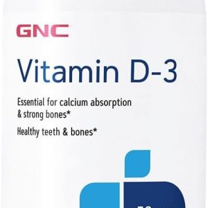 GNC Vitamin D3 50mcg Supplement, 2000 IU, Supports Teeth and Bone Health,180 Servings