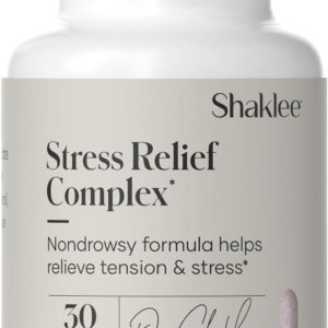 Shaklee - Stress Relief Complex - Calming Blend of L-theanine, Ashwagandha, Beta-sitosterol, and L-tyrosine - Promotes Relaxation without Drowsiness - 1 Caplet Daily - Adults Supplement - 30 Caplets