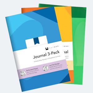 Day One App Set of 3 Slim Journals: Gratitude, Daily & Prompts Journal, Ideal for Mindfulness, Daily Reflection, and Goal Achievement | Thoughtful Gift for Personal Development and Productivity