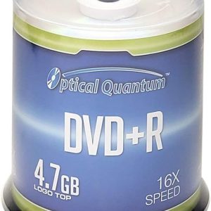 Optical Quantum DVD+R 4.7GB 16x Recordable Media Disc - 100 Spindle (FFP) OQDPR16LT-BX
