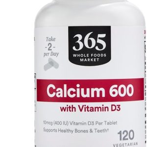 365 by Whole Foods Market, Calcium with Vitamin D3, 120 Vegetarian Tablets, 60-Day Supply