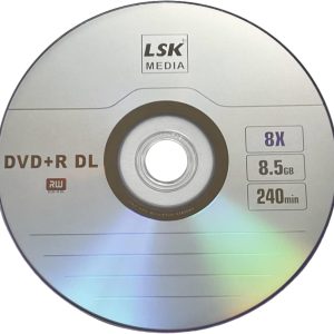 DVD+R DL Double Layer Logo 8X 8.5GB 240min Video – LSK Media Logo Top, 50 Pack in Spindle | Blank DVDs for Burning Video | DVD Discs Blank | Recordable DVDs