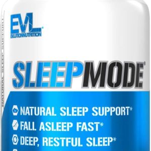 Evlution Nutrition Herbal Complex Sleep Supplements for Adults Gentle Sleep Support Adult Melatonin Pills with Valerian L-Tryptophan Lemon Balm and More - Restful Calm Capsules - 30 Servings