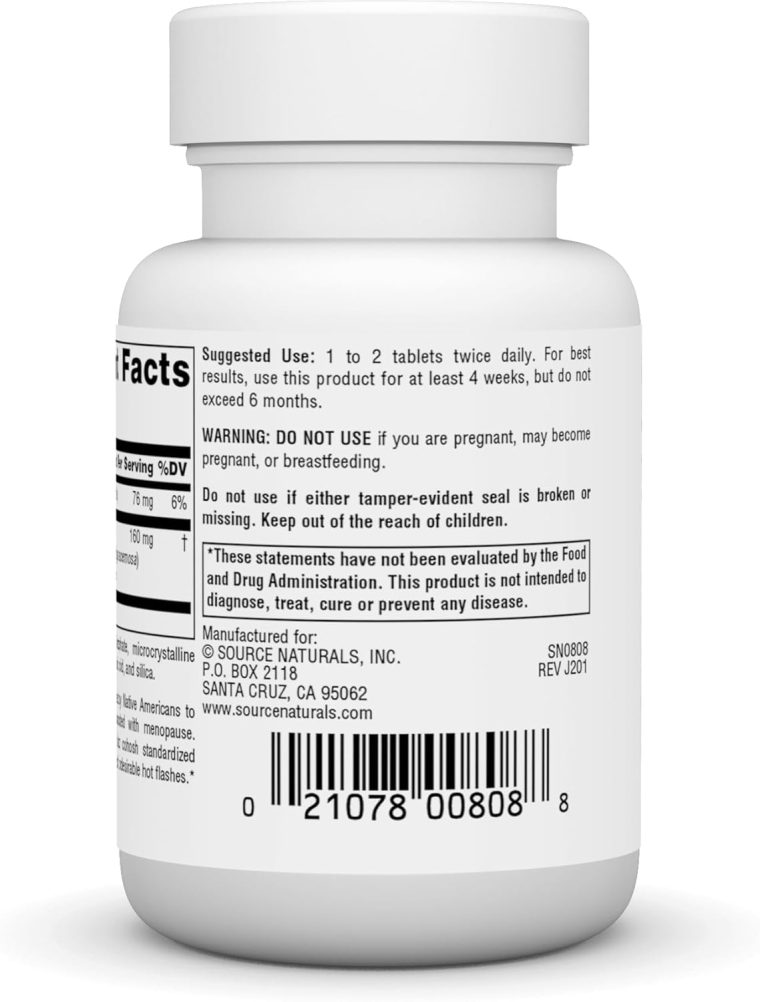 Source Naturals Black Cohosh Extract, 120 Tablets - Image 3