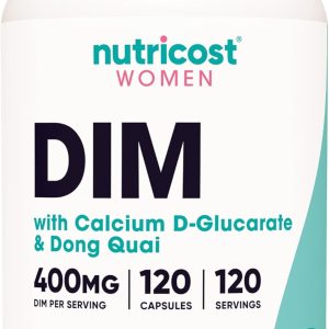 Nutricost Diindolylmethane DIM Supplement for Women 400mg, 120 Capsules, with Dong Quai, Calcium & Black Cohosh - Vegan, Non-GMO and Gluten Free