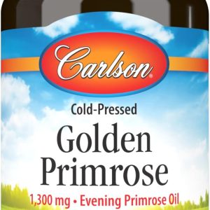 Carlson - Golden Primrose, 1300 mg Evening Primrose Oil, Cold-Pressed, Healthy Skin, Women's Health & Optimal Wellness, 50 Softgels