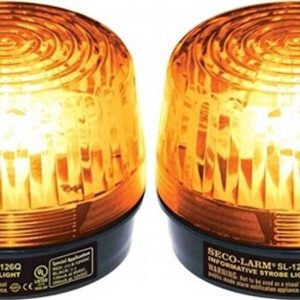 Seco-Larm SL-126Q/A Xenon Tube Strobe Light (Pack of 2), Amber, Easy 2-wire Installation, Low Current Consumption, 300 Continuous Hours Lifespan, High-impact Resistant Acrylic, For 6 to 12V Use
