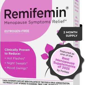 Menopause Symptoms Relief - Clinically Proven Ingredients - Menopause Supplements - Black Cohosh - Estrogen-Free - Made in Germany - 120 Tablets