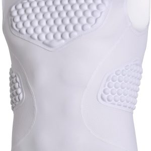 COOLOMG Youth Baseball Chest Protector Padded Compression Shirt Softball Football Lacrosse Rib Heart Sternum Guard