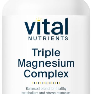 Vital Nutrients Triple Magnesium Complex Supplement | Vegan Magnesium Glycinate, Malate & Oxide 250mg | Easily Absorbed Magnesium Supplement for Stress, Muscle, Heart, Bone Support | 90 Capsules