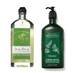 Bath and Body Works Eucalyptus Spearmint Stress Relief Lotion and Wash 2 Piece Set