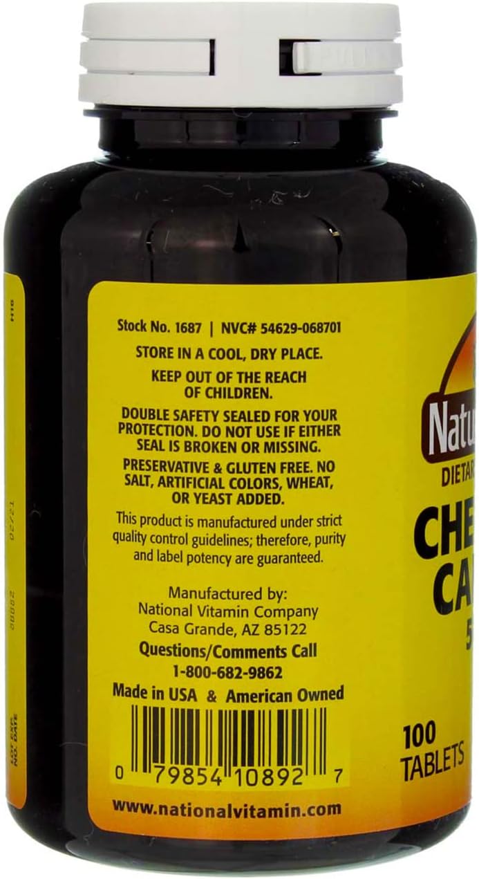Nature's Blend Calcium Chewable Bavarian Cream 500 mg 100 Tabs - Image 2