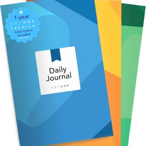Day One Premium App Gift Card & Set of 3 Slim Journals: Gratitude, Daily & Prompts Journal for Mindfulness, Daily Reflection & Goal Achievement, Thoughtful Gift for Personal Development & Productivity
