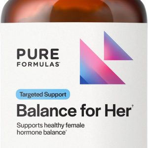 PureFormulas Balance for Her - Hormone Balance for Women - DIM, Black Cohosh, Calcium D-Glucarate, EGCg Green Tea Extract & Chaste Tree Supplement for Mood Support & Estrogen Metabolism -120 Capsules