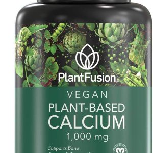 PlantFusion Vegan Calcium, Premium Plant Based Calcium (1000mg) Sourced from Icelandic Red Algae, Plus Magnesium, D3, K2, and Boron, 90 Vegan Tablets