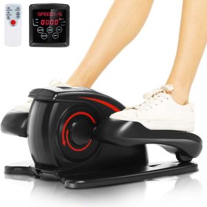 ANCHEER Under Desk Elliptical Machine - Quiet Pedal Exerciser for Seniors, Office & Home, Low-Impact Seated Leg Workout Equipment, Smart LCD Display, Remote Control