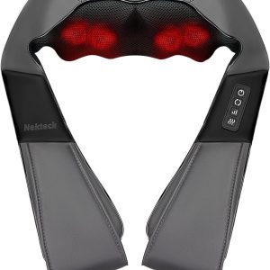 Shiatsu Neck and Back Massager with Soothing Heat, Electric Deep Tissue 3D Kneading Massage for Shoulder, Leg, Body Muscle Pain Relief, Home, Office, and Car