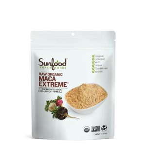Sunfood Organic Maca Extreme - Maca Root Powder, Maca Powder Organic, Maca Supplement for Men & Women with Adaptogens, Peruvian, Raw, Vegan, Premium Maca Powder - 8 Oz Bag