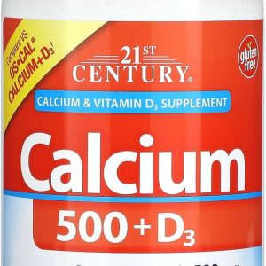 21st Century Calcium 500 mg Plus D3 Tablets, 400 Count