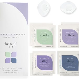 Be Well Kit | Pure Essential Oil Aromatherapy Inhalation Tabs | Wellness, Allay, Soothe and Sleep Patches | 8-Pack