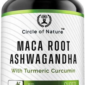 Maca Root, Ashwagandha Root Extract, Capsules for Men & Women with Turmeric Curcumin and Bioperine 120 Capsules Made in USA