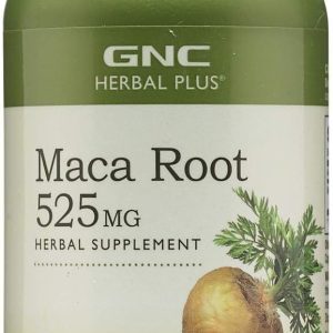 GNC Herbal Plus Maca Root 525mg, 100 Capsules, Supports Vitality