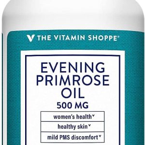 The Vitamin Shoppe Evening Primrose Oil 500MG, Natural Source of GLA (Gammia Linolenic Acid), Supplement for Women's Health & Hormonal Balance (120 Softgels)