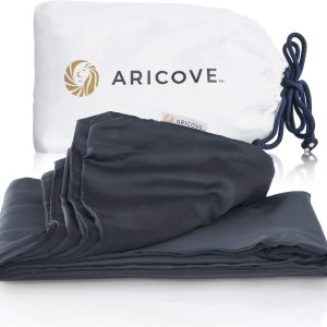 Weighted Blanket Cover 60”x80”, Queen Size, Duvet Cover for Weighted Blanket, Silky Soft Bamboo Viscose, Machine Washable, Charcoal Grey
