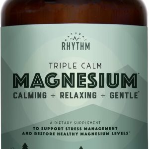Natural Rhythm Triple Calm Magnesium 150 mg - 120 Capsules – Magnesium Complex Compound Supplement with Magnesium Glycinate, Malate, and Taurate. Calming Blend for Promoting Rest and Relaxation.