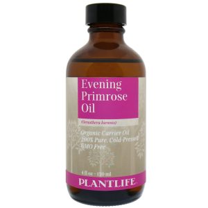 Plantlife Evening Primrose Carrier Oil - Cold Pressed, Non-GMO, and Gluten Free Carrier Oils - for Skin, Hair, and Personal Care - 4 oz