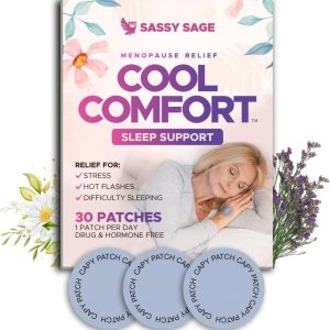Cooling Comfort Sleep Patches for Women - Menopause Relief for Better Sleeping Aid - Sleep Supplement for Relaxation & Extra Strength - Support Hot Flashes, Quality Sleep & Reduce Fatigue - 30 Patches