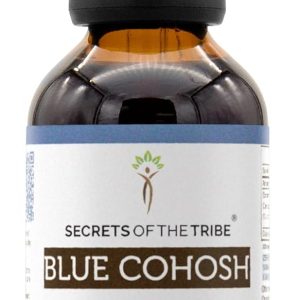 Secrets of the Tribe Blue Cohosh USDA Organic | Alcohol-Free Extract, High-Potency Herbal Drops | Made from 100% Certified Organic Blue Cohosh (Caulophyllum Thalictroides) Dried Root (2 oz)