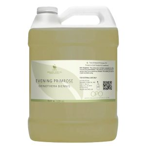 Evening Primrose Oil - 128 oz - 1 Gallon - Pure, Natural, Non GMO, Cold Pressed, High GLA, Vegan Bulk Carrier Oil for Face Hair Skin Body Scalp Arms Legs - by Organic Pure Oil