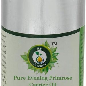R V Essential Pure Evening Primrose Oil | Oenothera Biennis | 100% Natural Cold Pressed | for Face, Skin Care, Hair Care, Scalp Massage, Body Massage | 300ml | 10oz