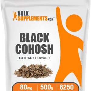 BulkSupplements.com Black Cohosh Extract Powder - from Black Cohosh Root, Herbal Supplement - Vegan & Gluten Free, 80mg per Serving, 500g (1.1 lbs) (Pack of 1)