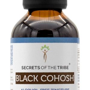 Secrets of the Tribe Black Cohosh Tincture Alcohol-Free Liquid Extract, Responsibly farmed Black Cohosh (Cimicifuga Racemosa) Dried Root (2 FL OZ)