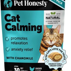 Calming Chews for Cats - Cat Anxiety Relief + Helps Reduce Stress - Behavioral Support & Promotes Relaxation for Travel, Boarding, Vet Visits, Separation Anxiety - Chicken (30-Day Supply)