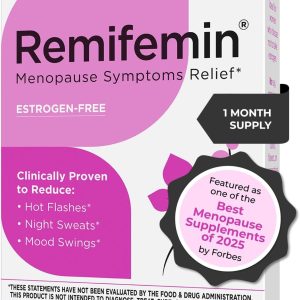Menopause Symptoms Relief - Clinically Proven Ingredients - Menopause Supplements - Black Cohosh - Estrogen-Free - Made in Germany - 60 Tablets