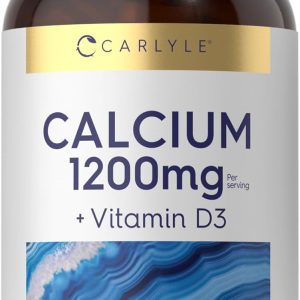 Carlyle Calcium 1200mg with Vitamin D3 | 300 Caplets | Non-GMO, Gluten Free, and Vegetarian