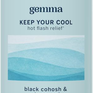 Gemma Keep Your Cool Menopause Relief Supplement – Black Cohosh, Ashwagandha & Chasteberry for Hot Flashes, Night Sweats & Mood Support – Hormone-Free Perimenopause Support Capsules