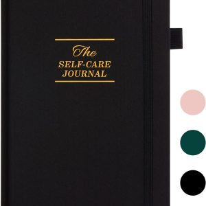 Self-Care Journal, Wellness & Daily Reflection Notebook – Mental Health & Anxiety Guided Journal for Men – Self Care Planner, ADHD Planner with Mood Tracker – A5 Size (Black)