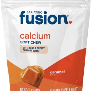 Bariatric Fusion Bariatric Calcium Chews | Calcium Citrate with Vitamin D3 Calcium Supplement Bariatric Vitamin | Sugar Free Calcium Citrate Chewable | Calcium Citrate 500mg | Caramel | 60 Count