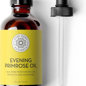 Pure Body Naturals Evening Primrose Oil - Liquid, not Capsules - for Face, Skin and Hair, 4 fl oz