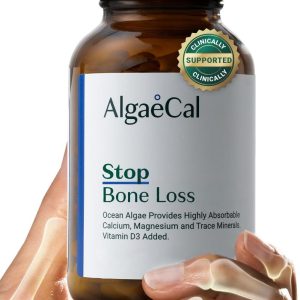 ALGAECAL- Plant Based Calcium Supplement with Vitamin D3 (1000 IU) for Bone Strength, Contains 13 Minerals Supporting Bone Health, Organic Calcium (750 mg) for Women & Men, 90 Veggie Caps, Made in USA