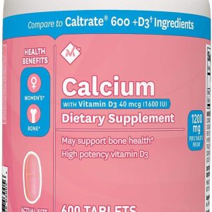 UiiWout hqwedc Member's Mark 600mg Calcium + D3 Dietary Supplement (600 Count)