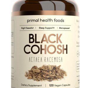 Organic Black Cohosh 1000 mg 60 Servings | Menopause, Night Sweats and Sleep Support | Vegetarian, Organic, Non-GMO & Gluten Free