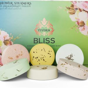 Shower Steamers Gift Set – 6 Aromatherapy Shower Bombs with Essential Oils – Natural Spa Fizzies for Women & Men – Self-Care Kit for Relaxation, Stress Relief & Home Spa – Bliss Collection