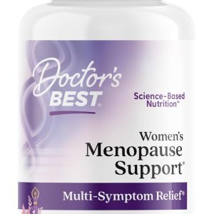 Doctor's Best Womens Menopause Support (Soy Isoflavone, Black Cohosh, Chaste Tree), Multi-Symptom Relief, Non-GMO, Gluten Free, Vegan 30 Veggie Caps