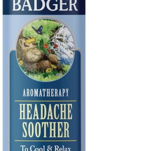 Badger Headache Soother, 100% Organic Essential Oil Aromatherapy, All-Natural Headache Relief w/Peppermint, Eucalyptus & Lavender, .6 oz